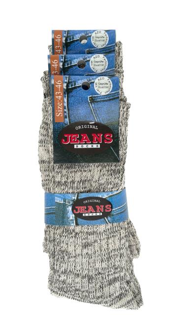 6 Paar TippTexx 24 Original Jeans Socken für Damen und Herren